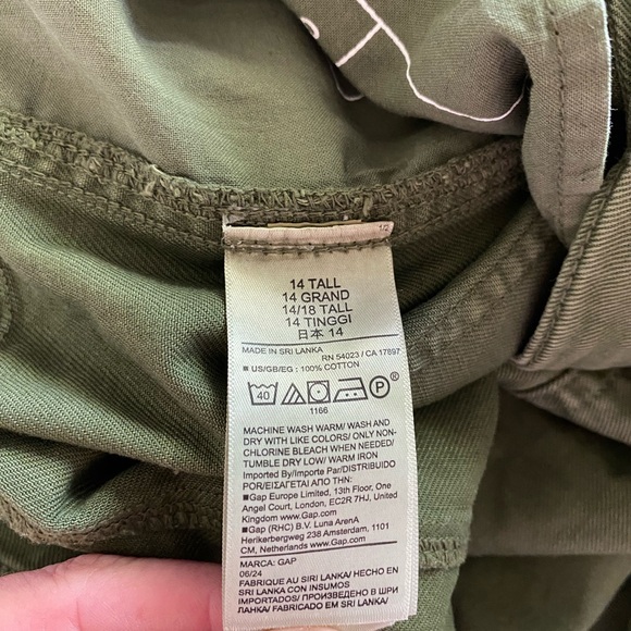 GAP Women’s Green Wide Leg Cargo Pants Size 14 Tall Streetwear - Picture 8 of 10